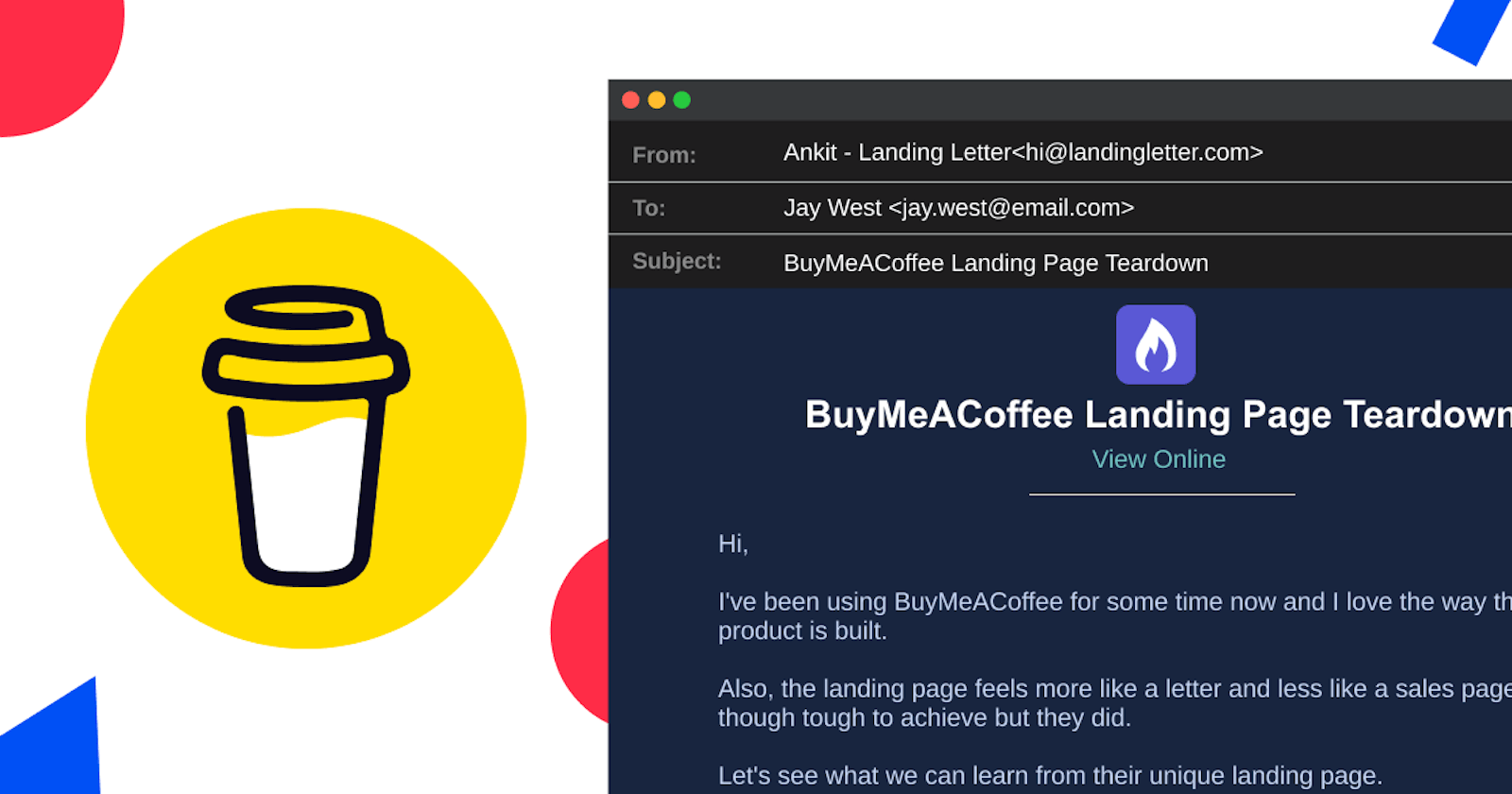 BuyMeACoffee Landing Page Teardown