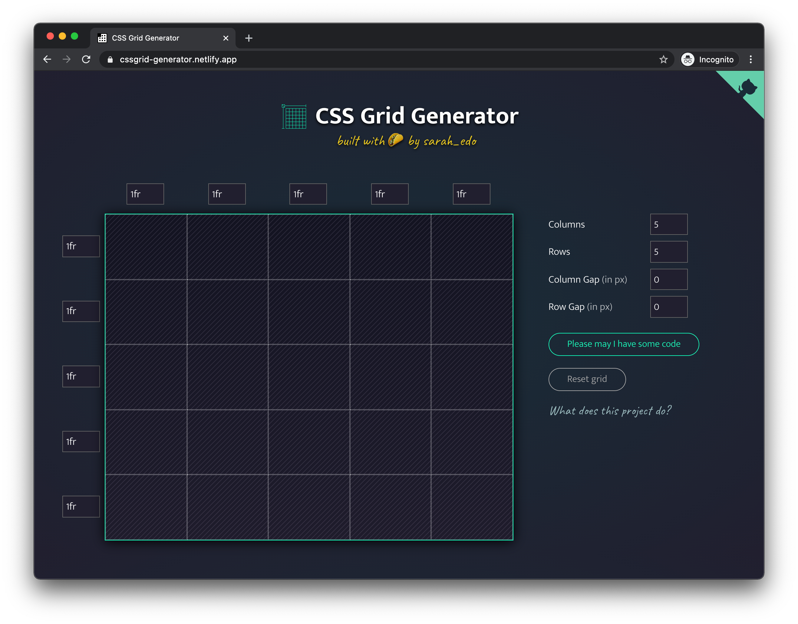 CSS Grid generator
