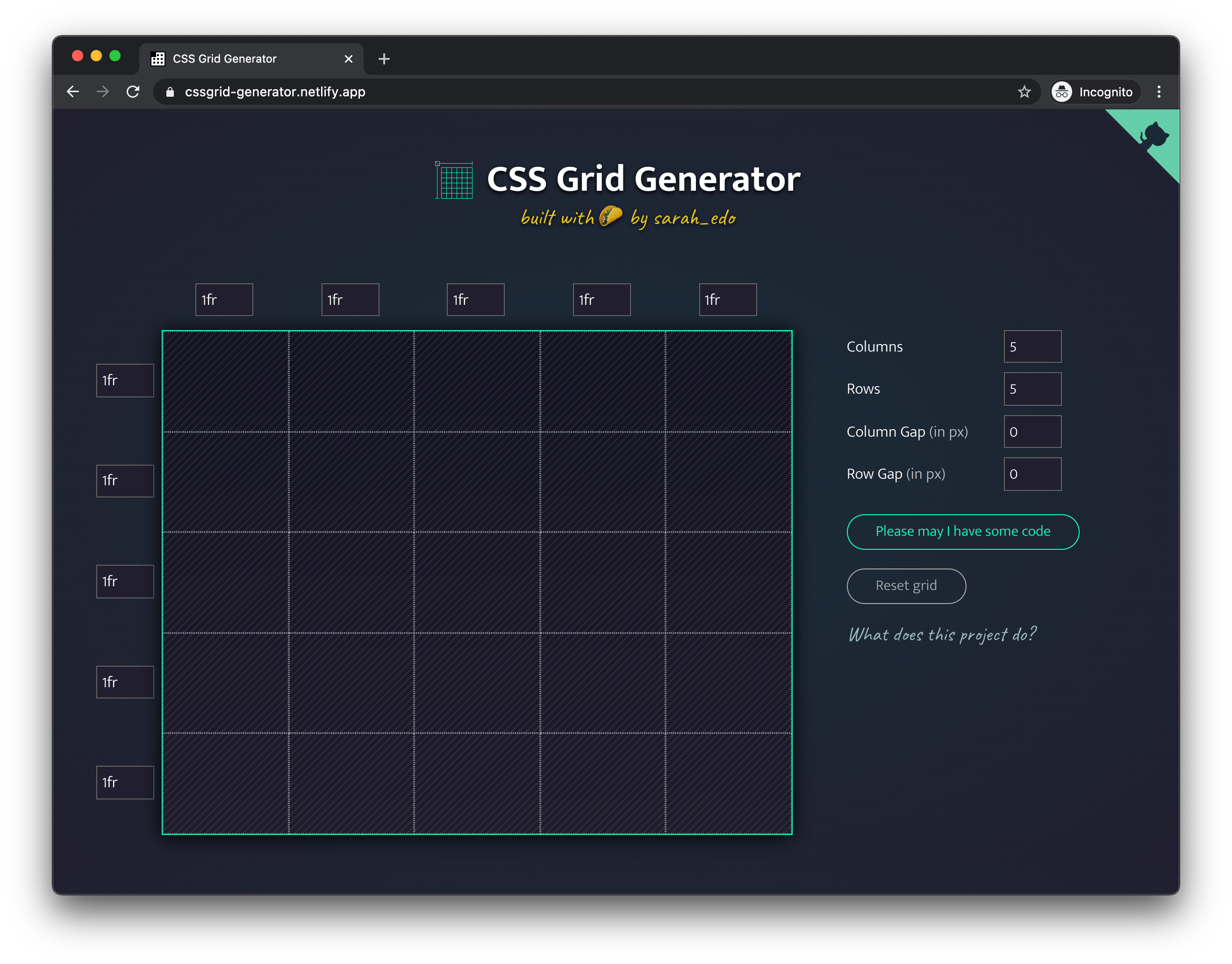 CSS Grid generator
