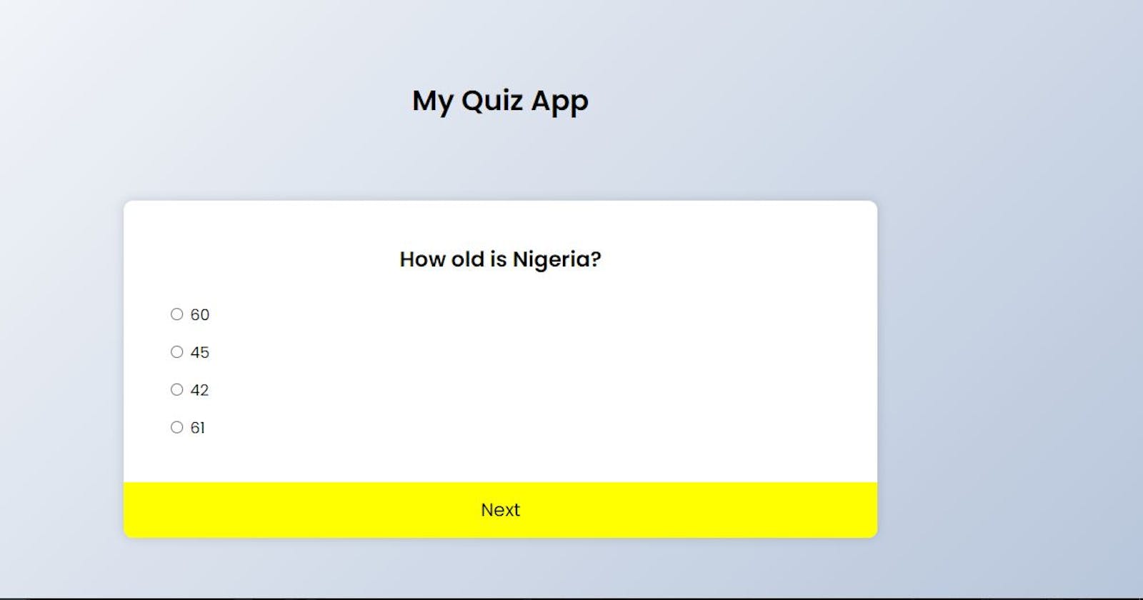 Building a Quiz App with HTML, CSS and Vanilla JavaScript