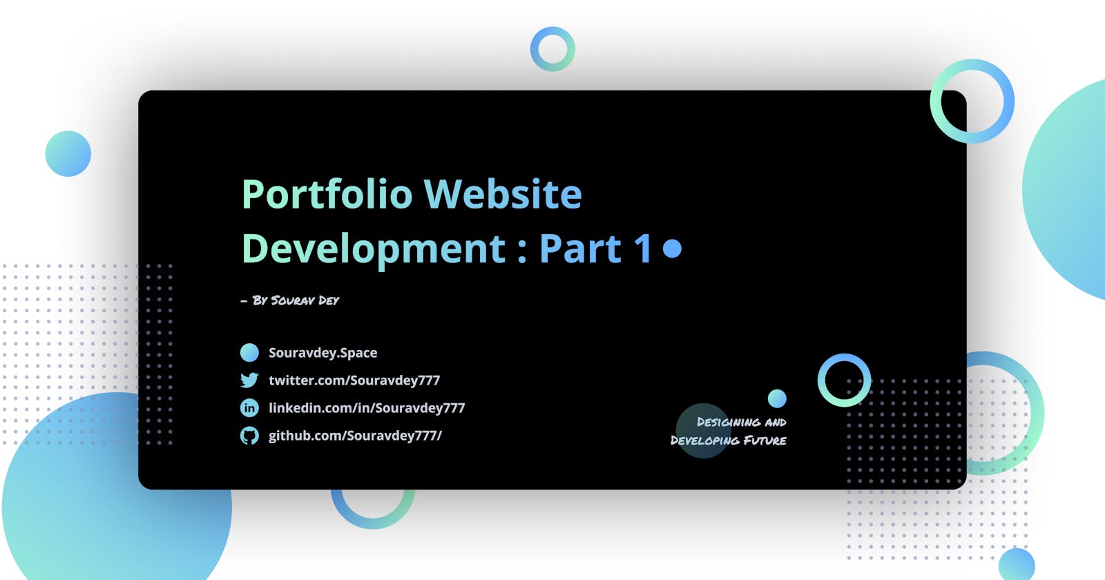 ⚡ Portfolio Website Development : Part 1