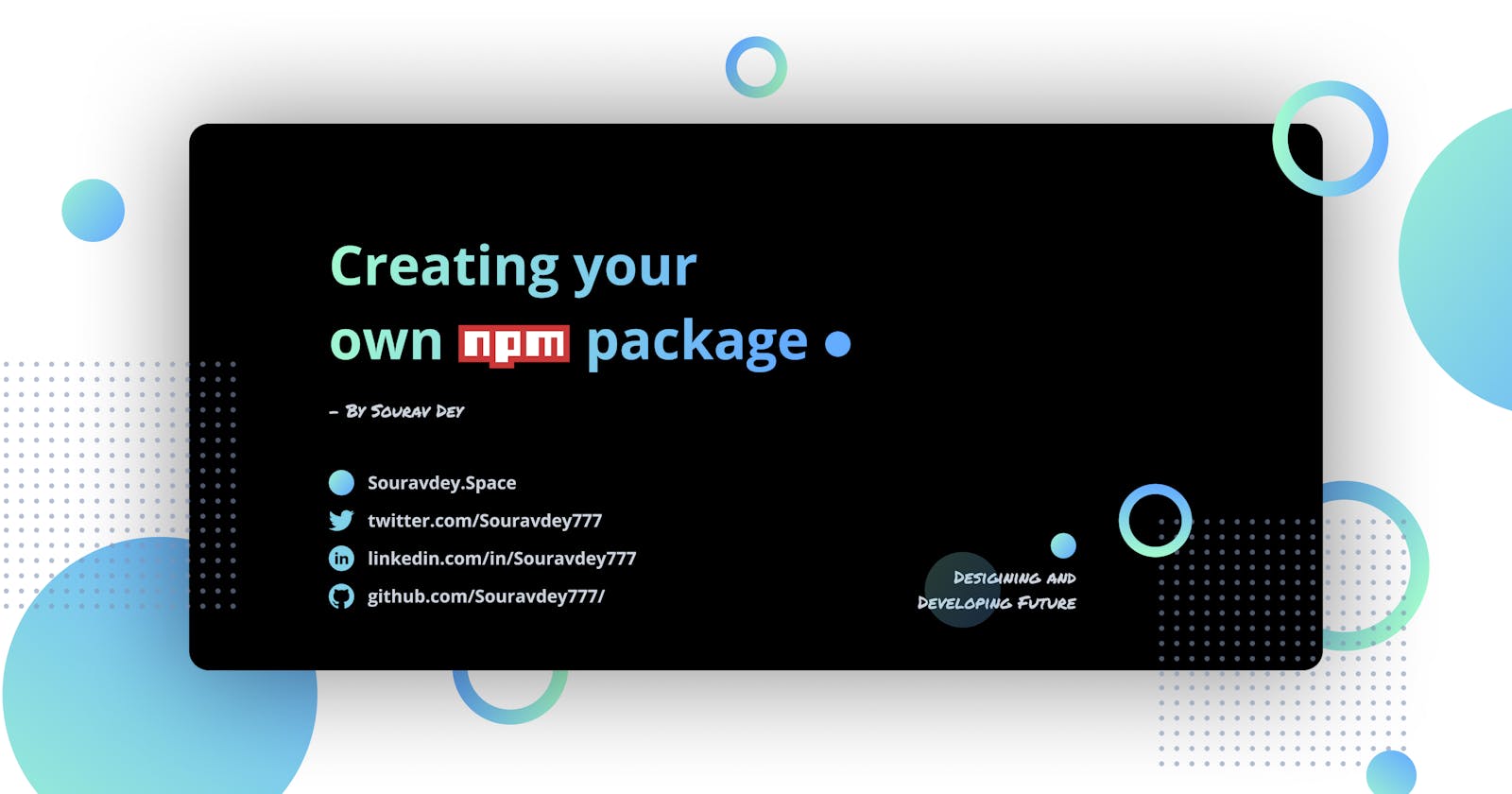 Creating your npm package ⚡