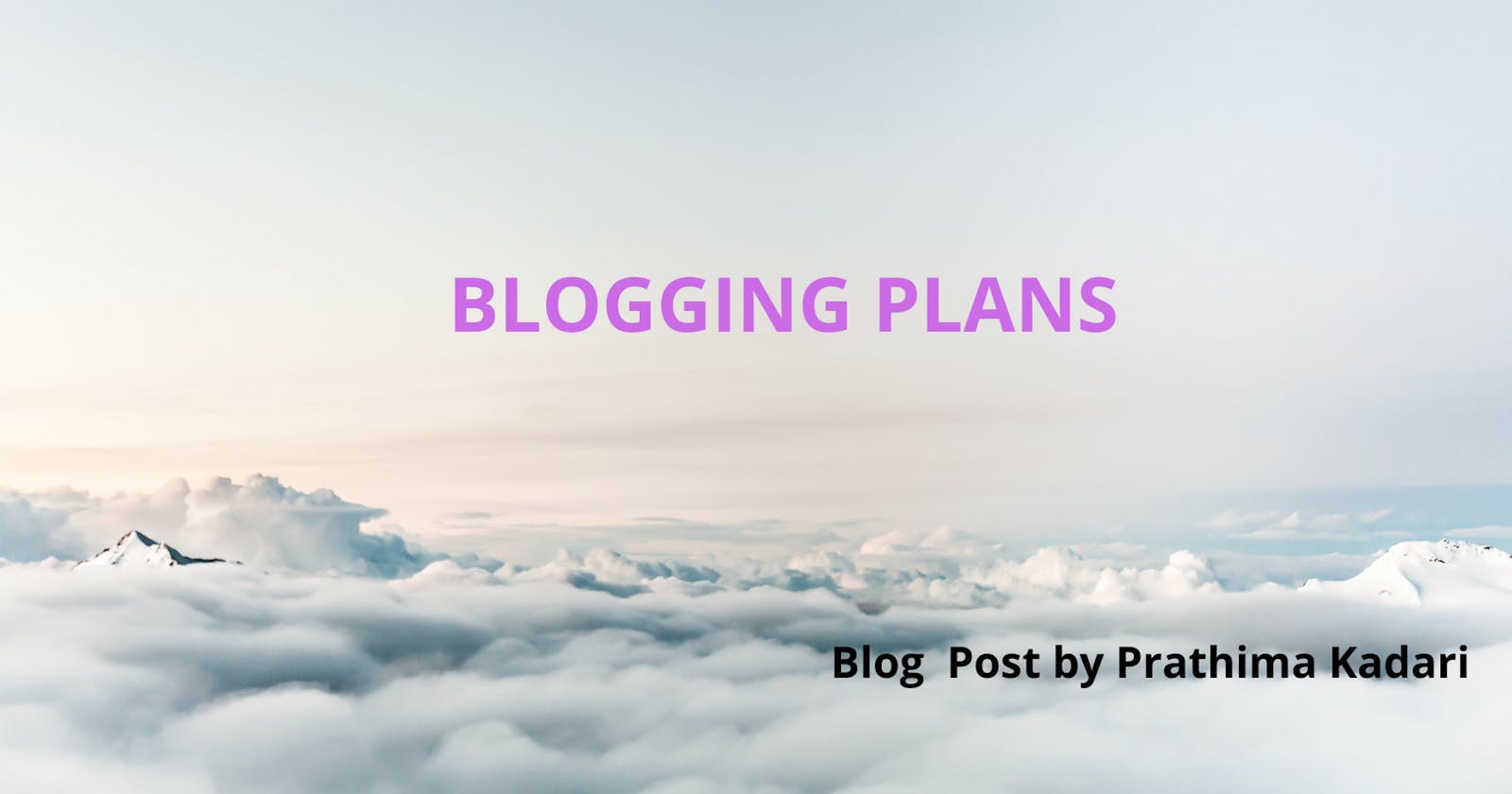 My Lane of Blogging Plans