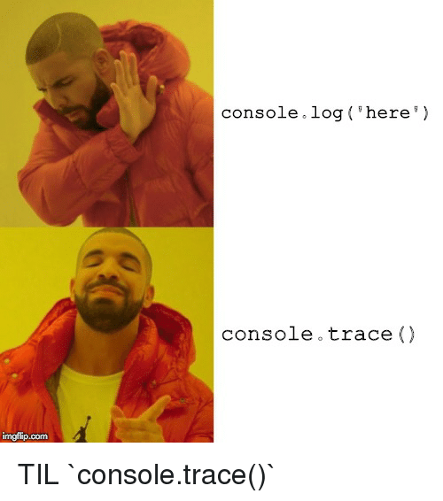 console trace meme