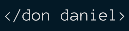 Don Daniel's Tech Blog.