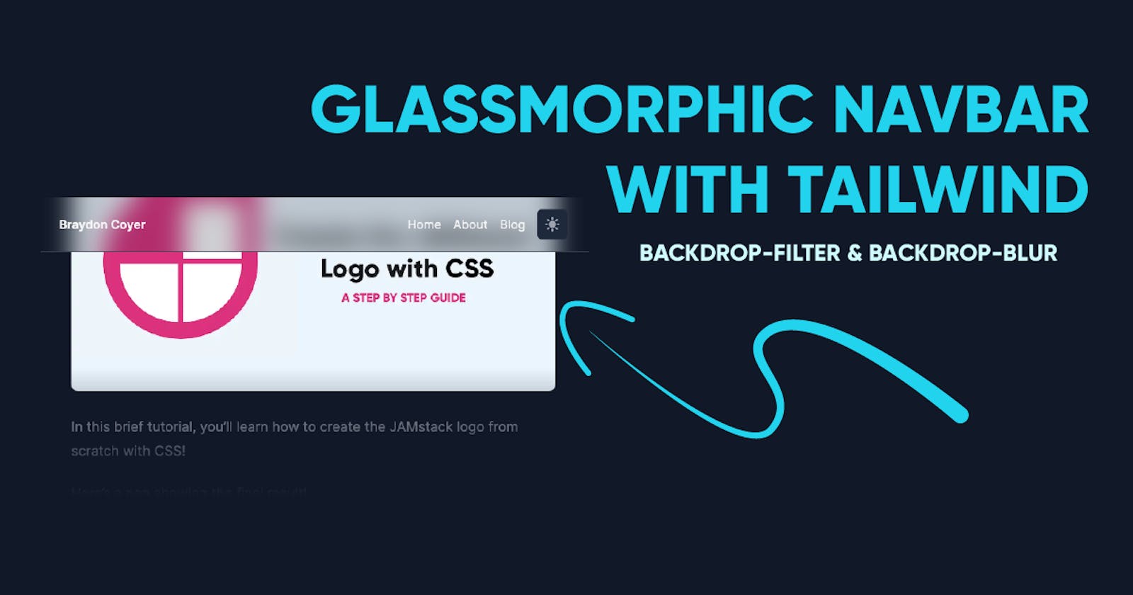 Build a Glassmorphic Navbar with TailwindCSS backdrop-filter & backdrop-blur