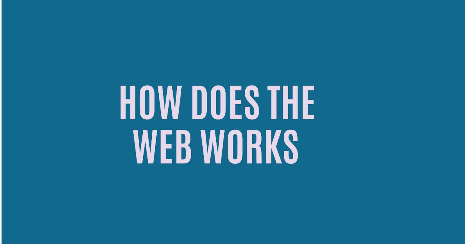 How does the web works