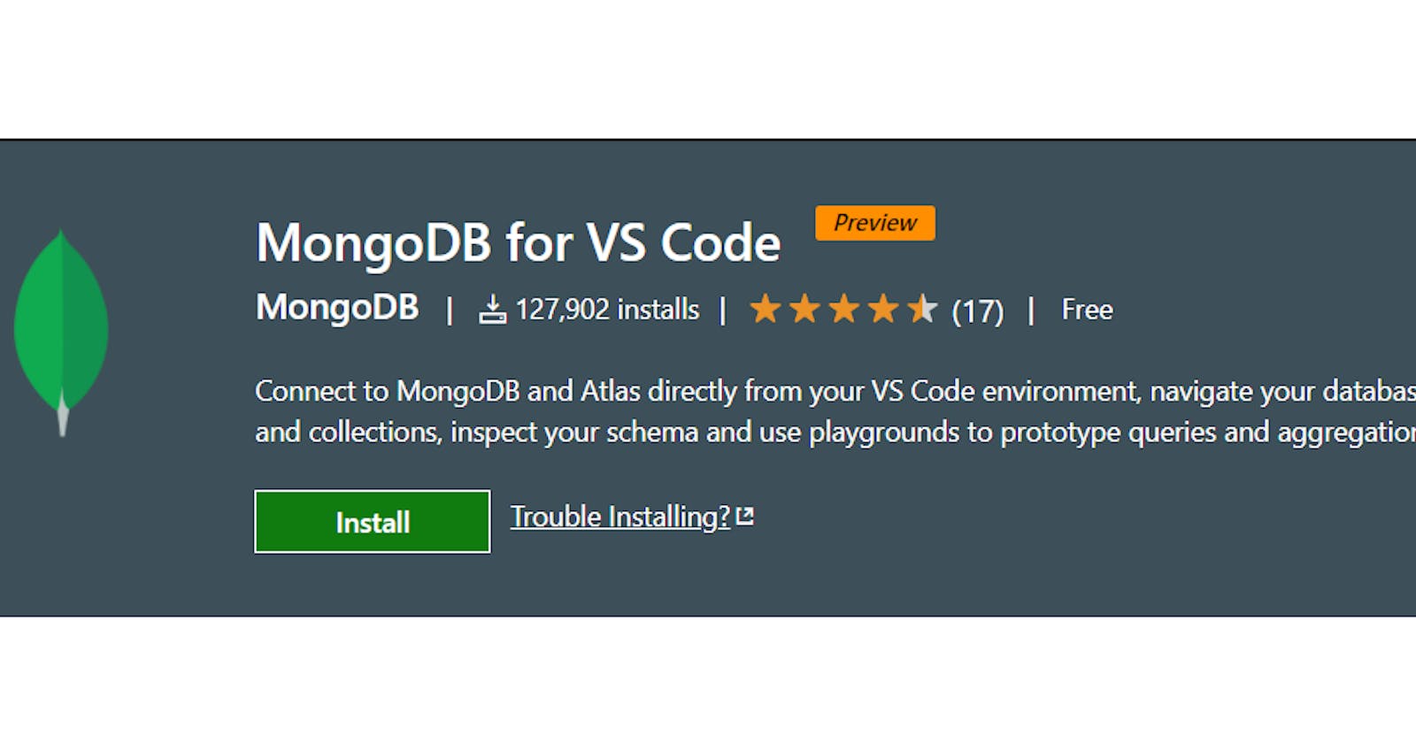Exploring MongoDB for VS Code extension