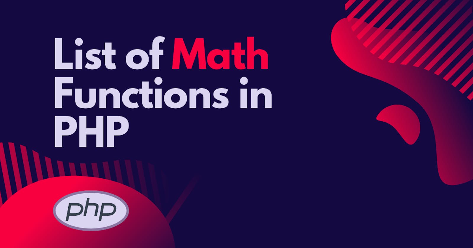 List Of Math Functions in PHP