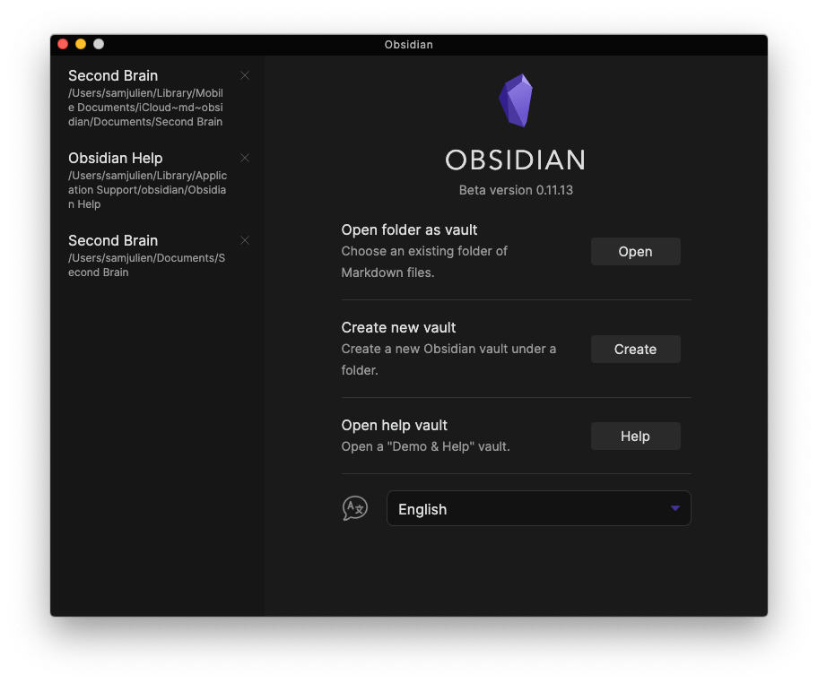 Obsidian window