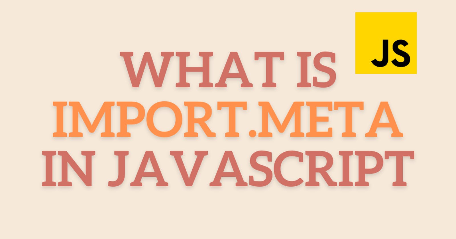 A brief about import.meta in JavaScript