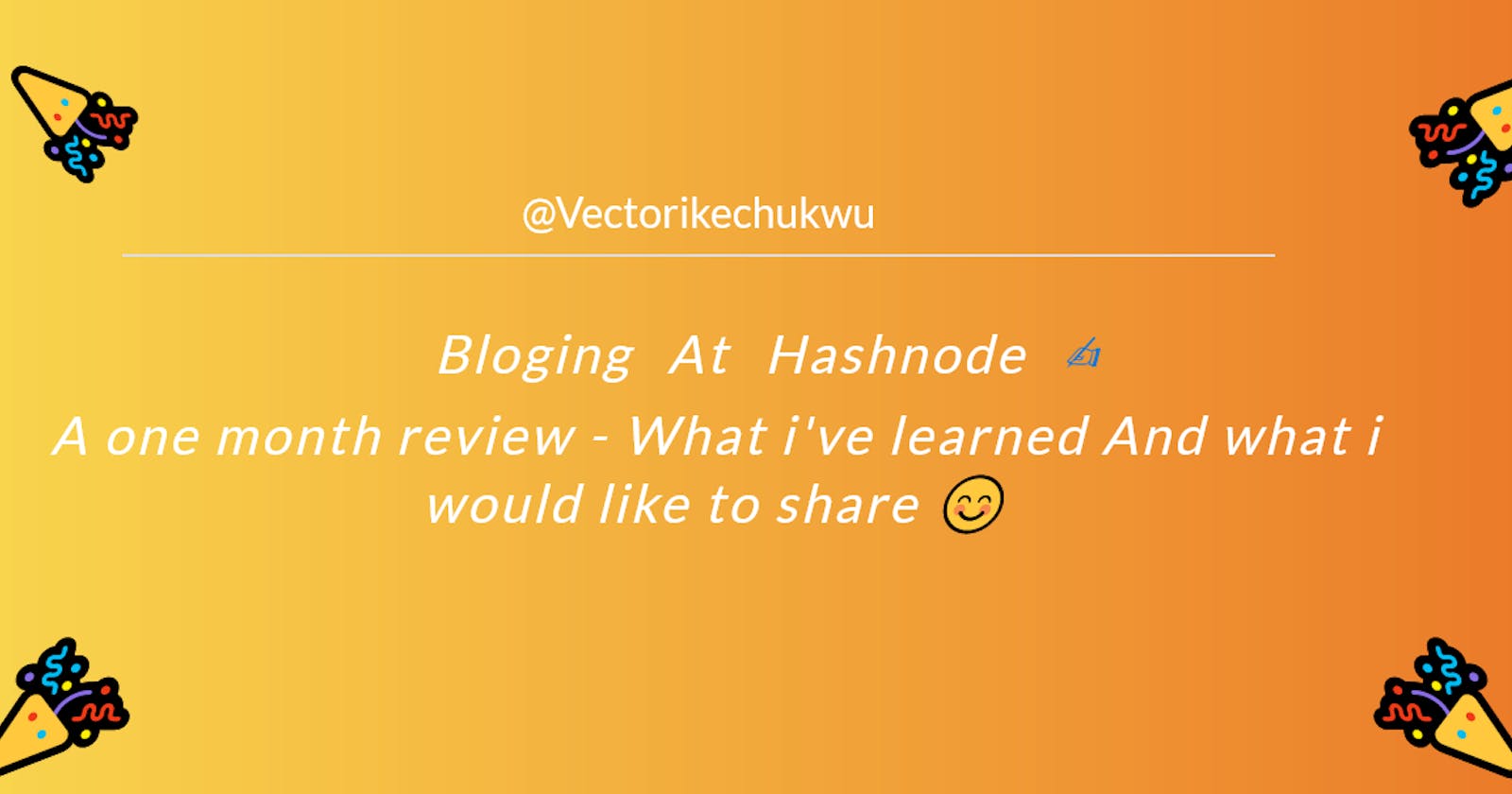 Blogging At Hashnode