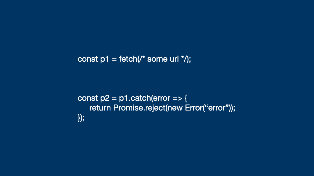 catch method in a promise chain