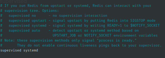 changing the supervised directive to systemd