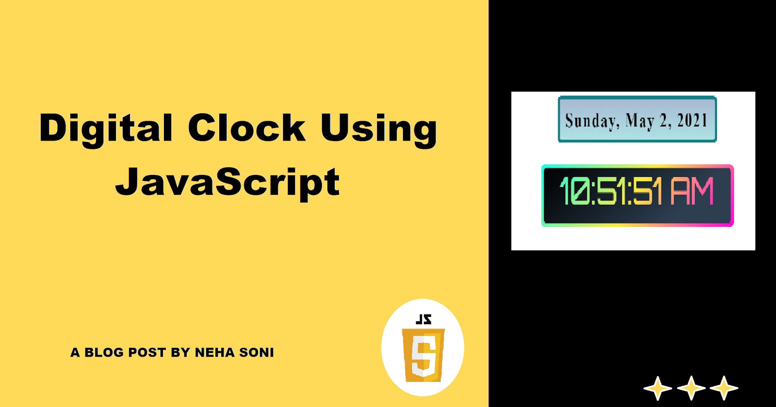 Digital Clock using JavaScript