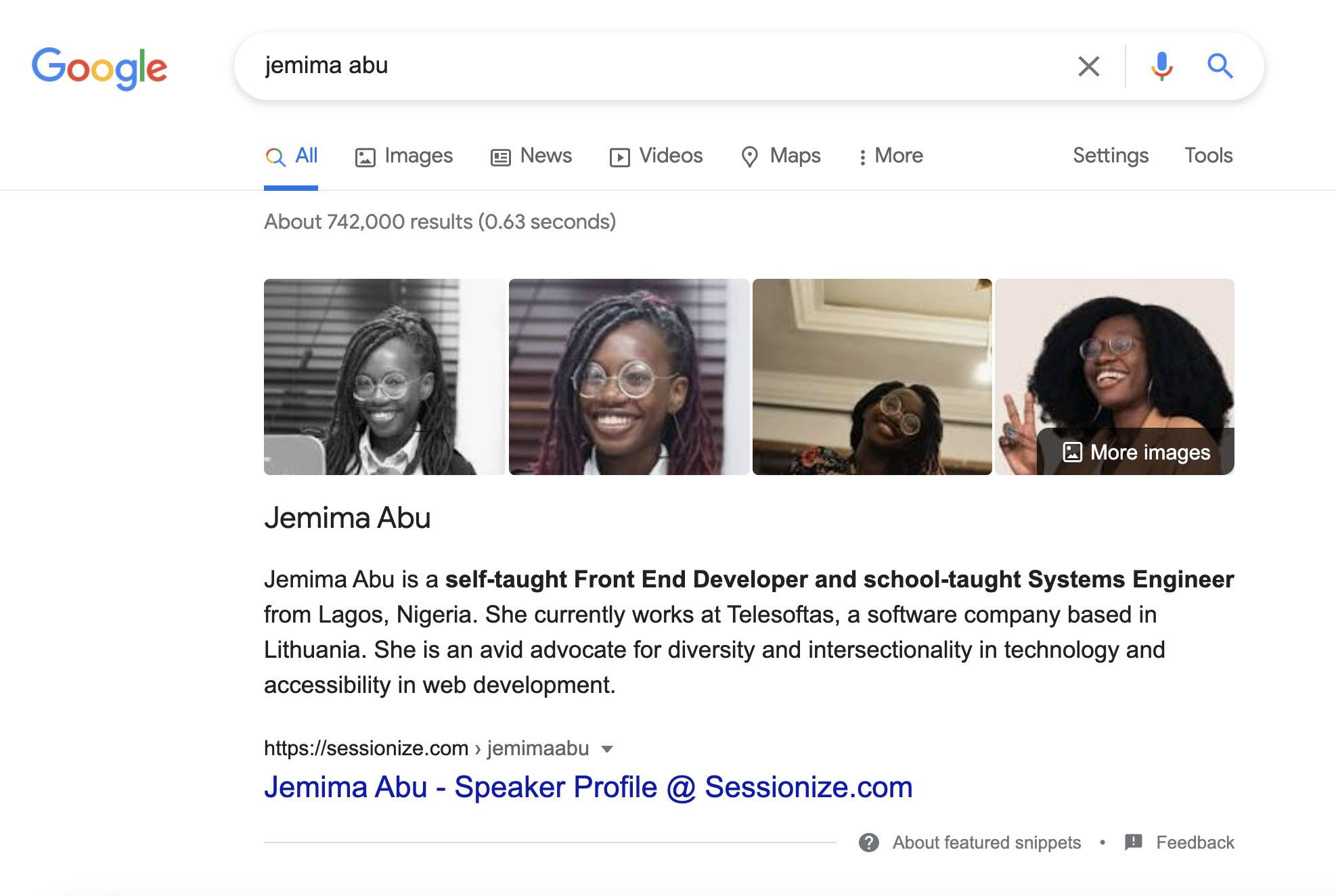 Search results for jemima abu on google
