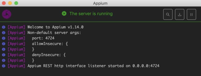 Appium server iOS 0.0.0.0:4724