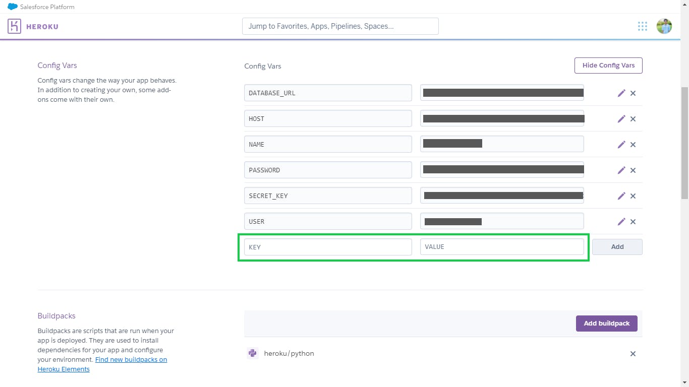 Heroku-config-vars