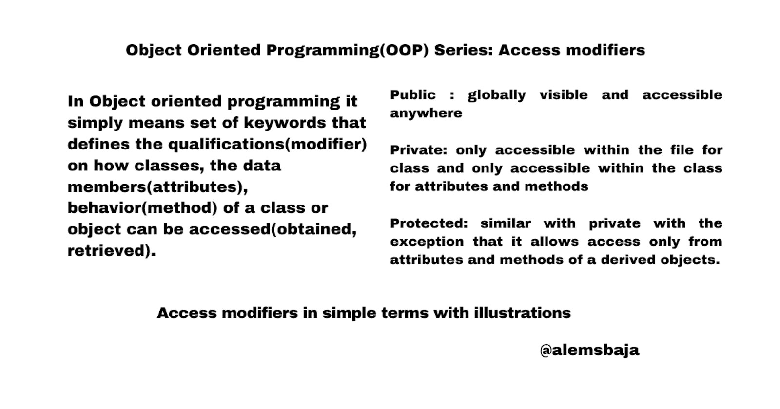 Object Oriented Programming(OOP) Series: Access modifiers