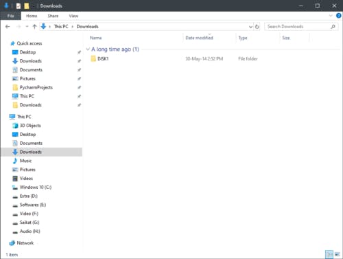Screenshot of extracted folder and setup files