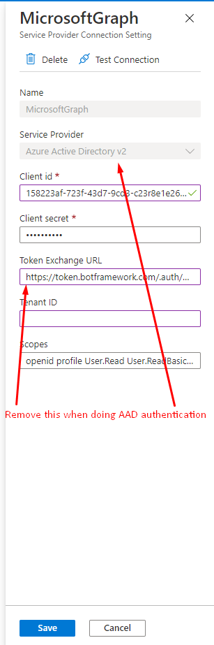 Azure Active Directory (AAD) authentication v2
