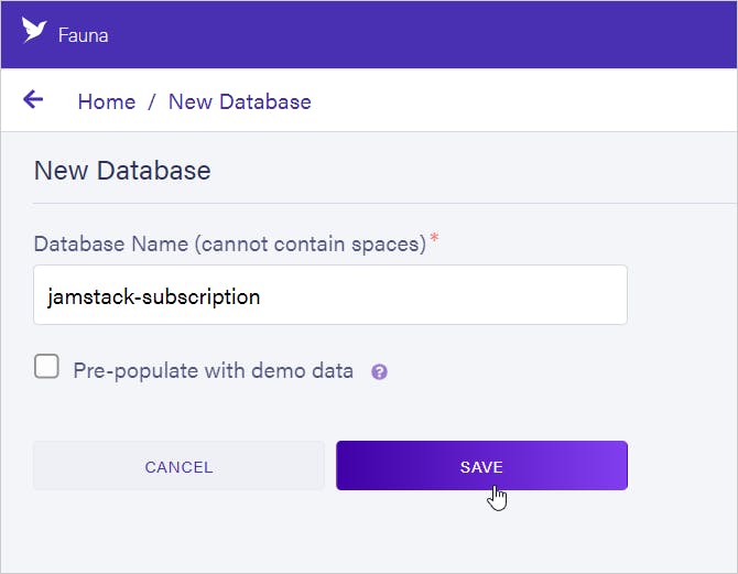 Create a Database