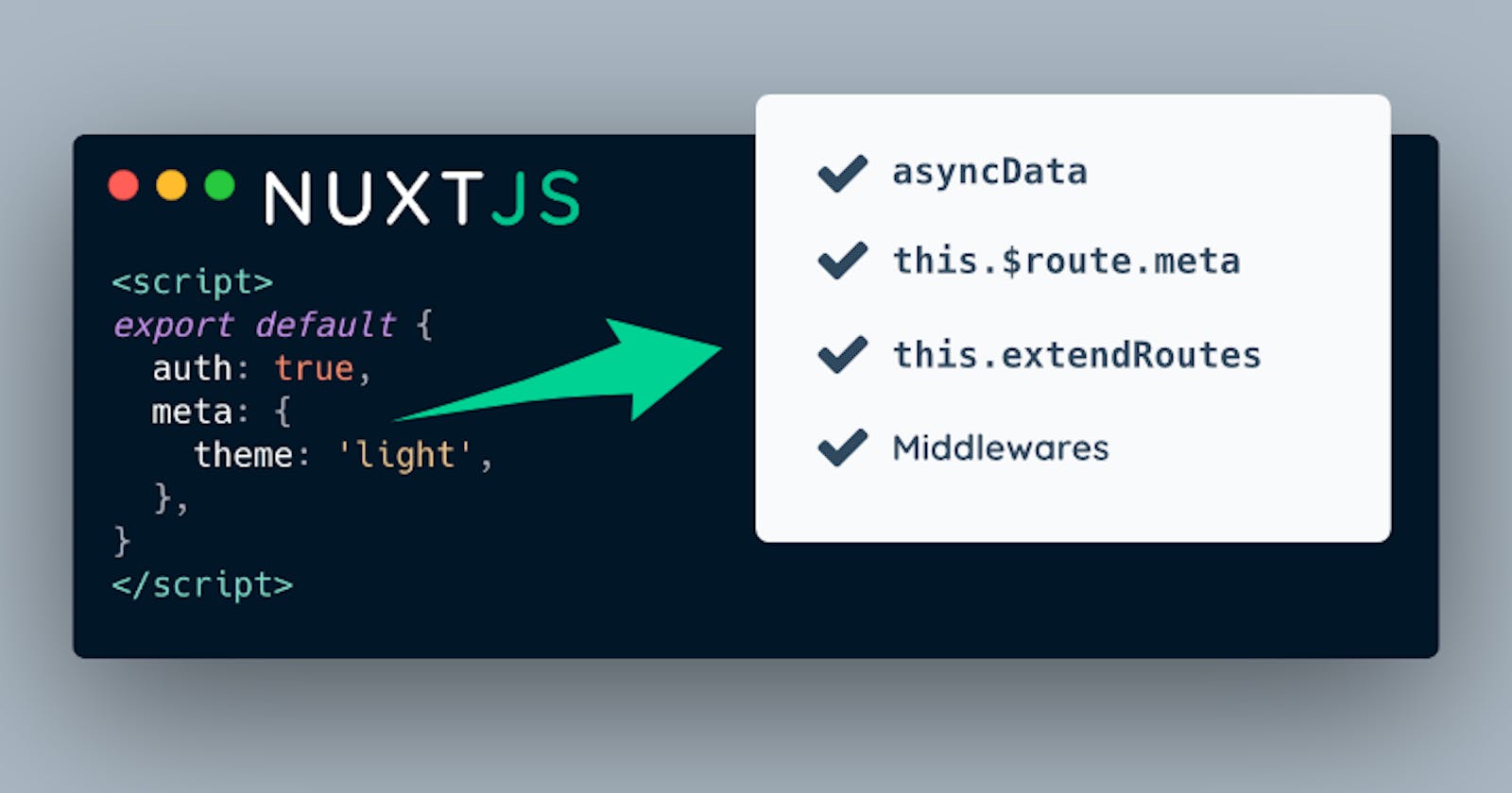 How to Access Nuxt.js Page Data in Route Meta Fields
