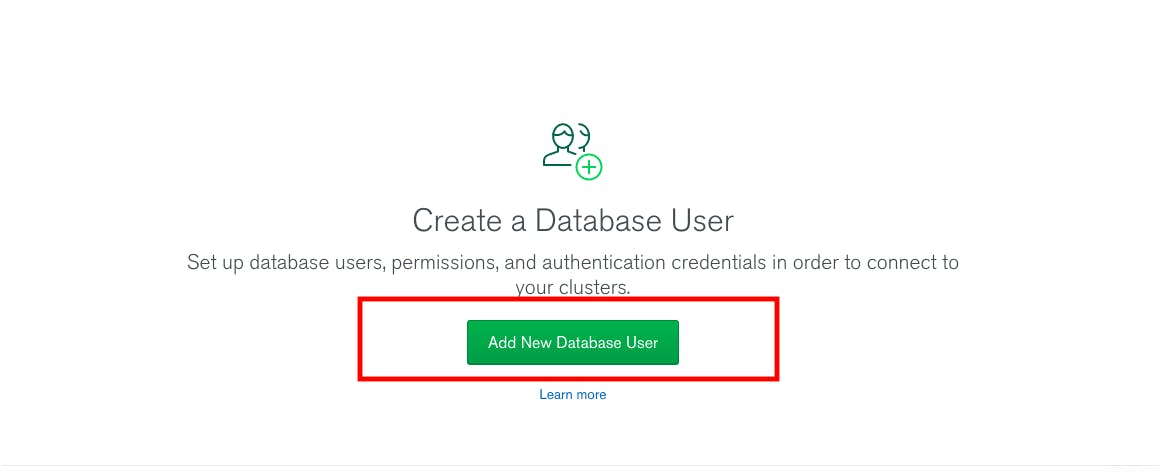 Click add new database user