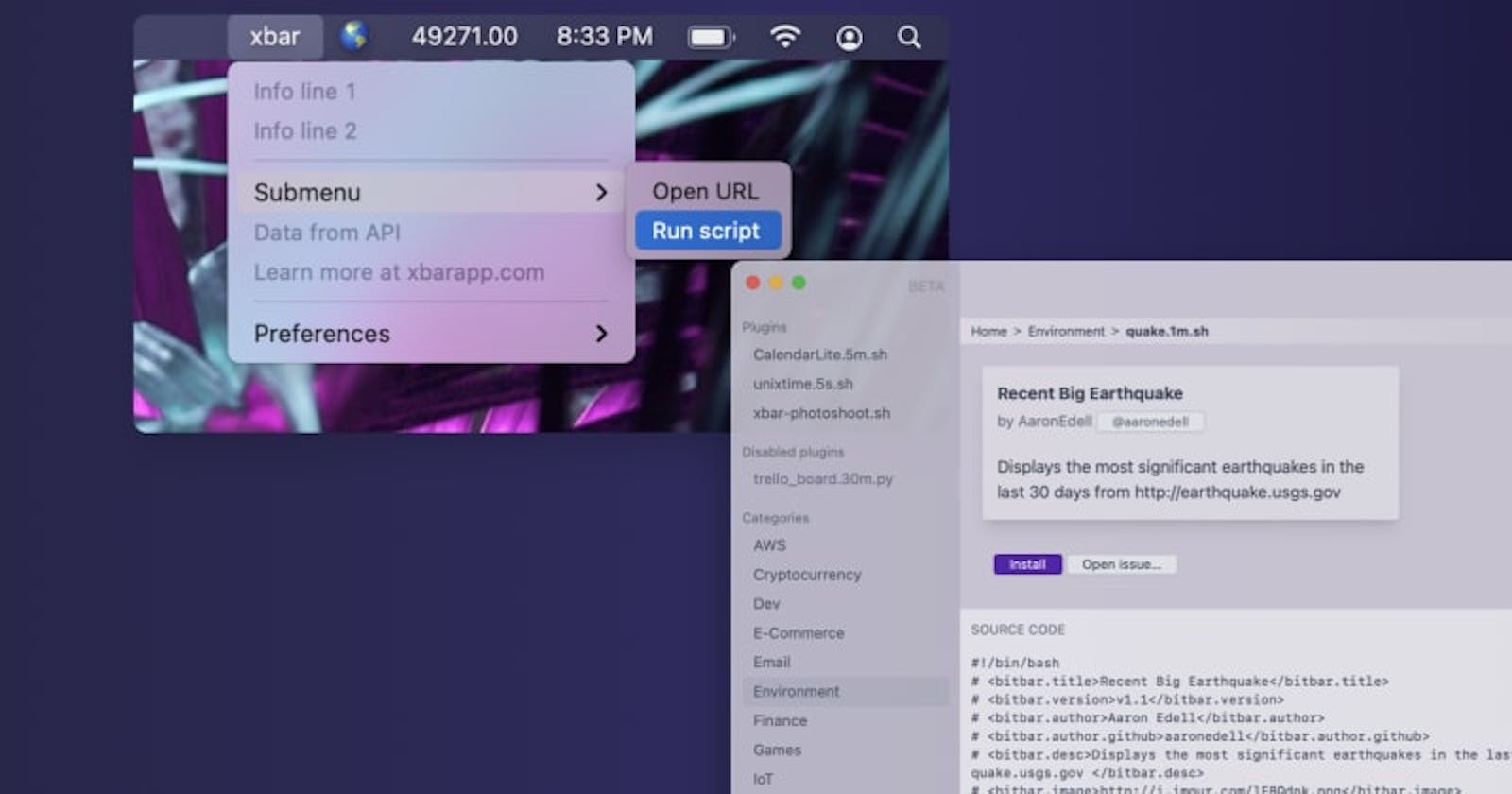Put anything in your macOS menu bar