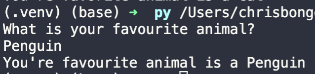 User input in Python