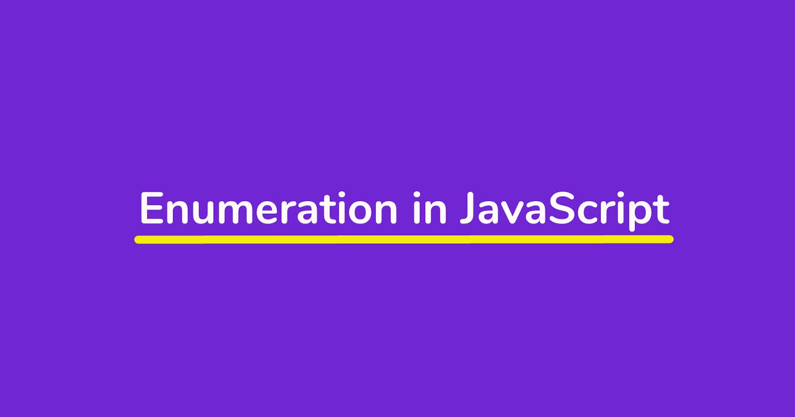 Enumeration in JavaScript