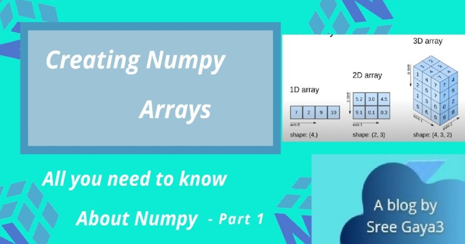 All different ways of Creating Numpy Arrays!