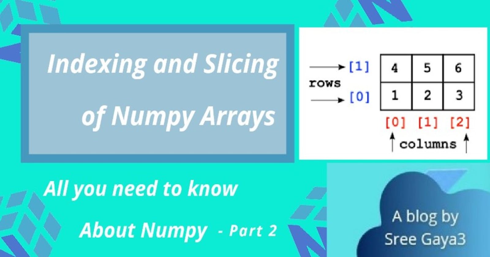 Indexing and Slicing Numpy Arrays