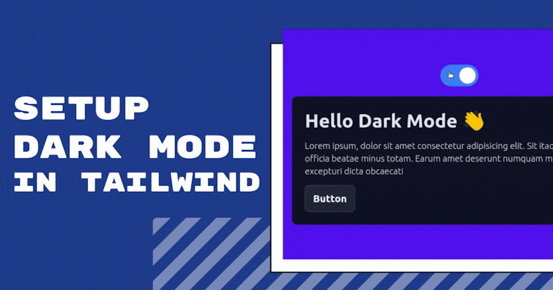 Create a Dark Mode toggler with Tailwind ⚡️