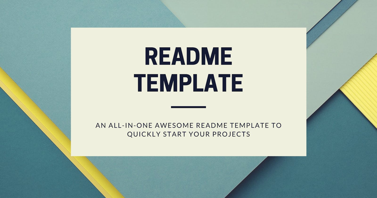 README Template - The only one you need for perfect readme