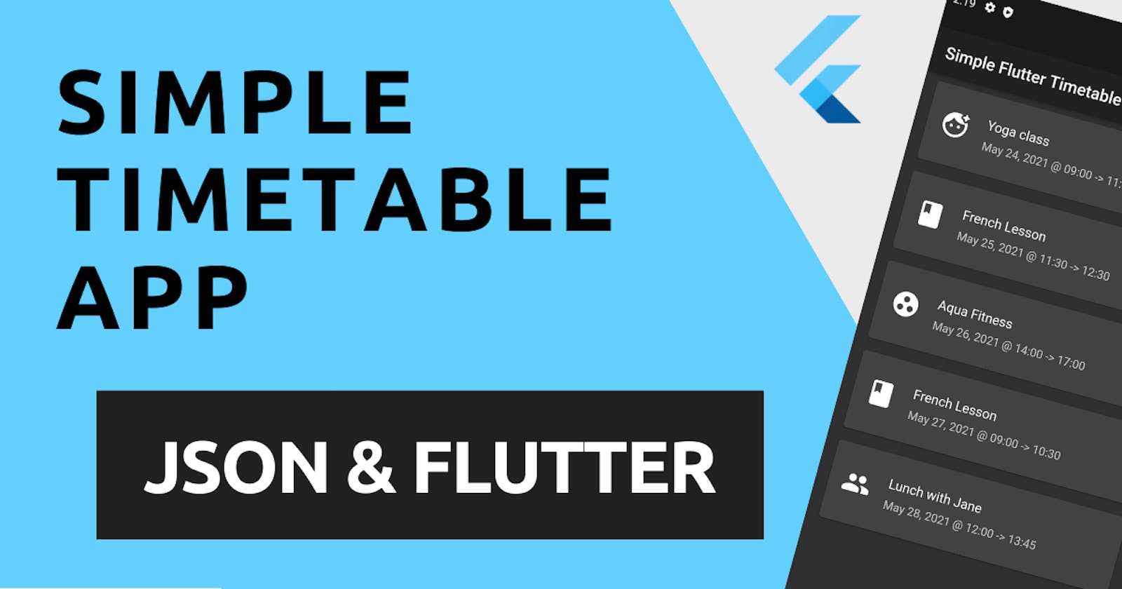 Create a Simple Timetable App with JSON & Flutter