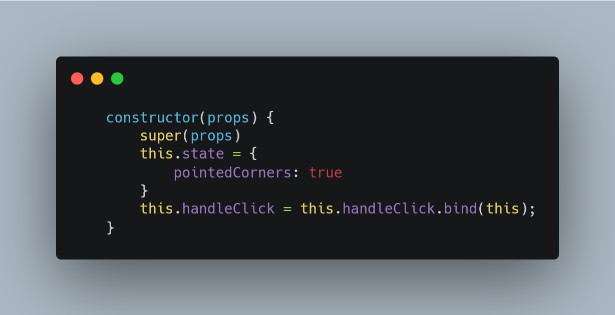 bind the handleClick method