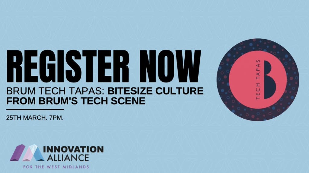 Image of Innovation Alliance promoting Brum Tech Tapas