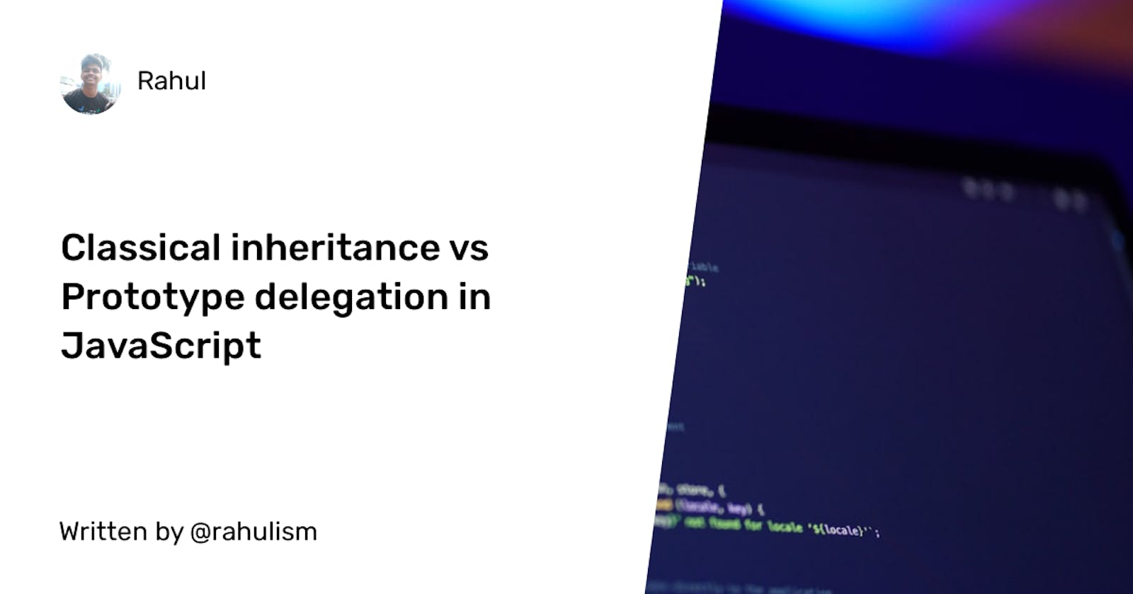 Classical inheritance vs Prototype delegation in JavaScript
