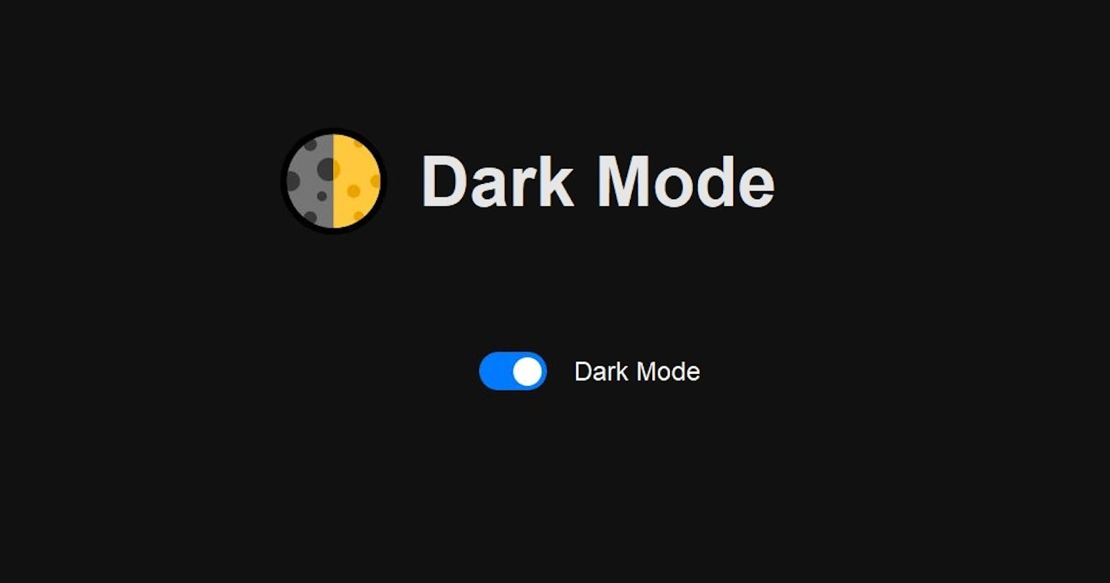 Add Dark Mode to your site