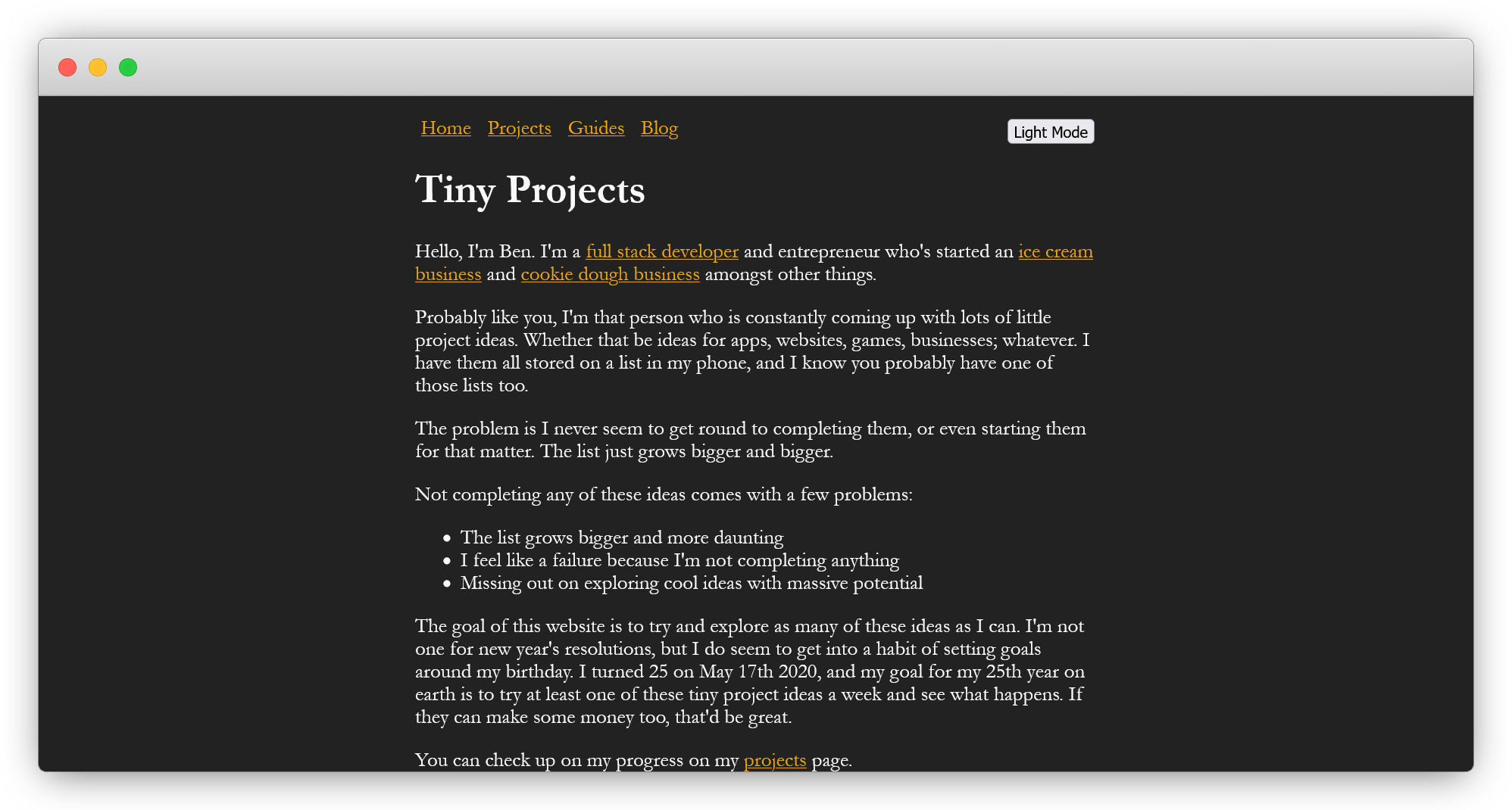 Tiny Projects