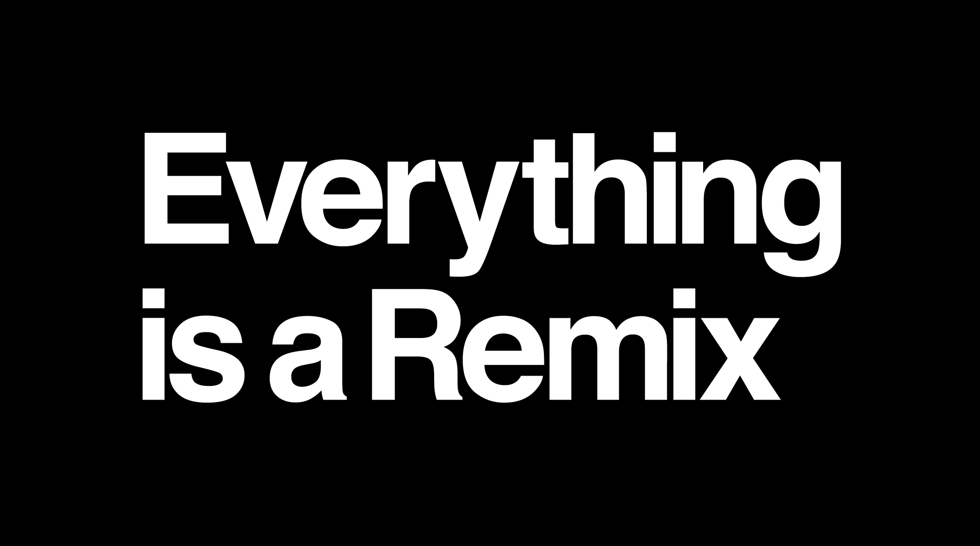 Title card from the online documentary, Everything is a Remix