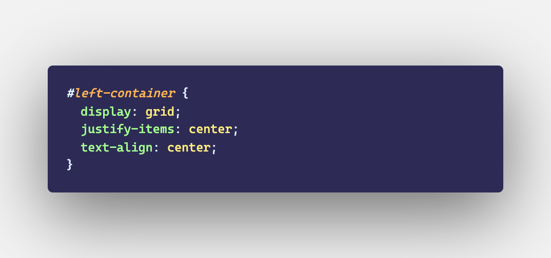 An excerpt of css code featuring the text-align property