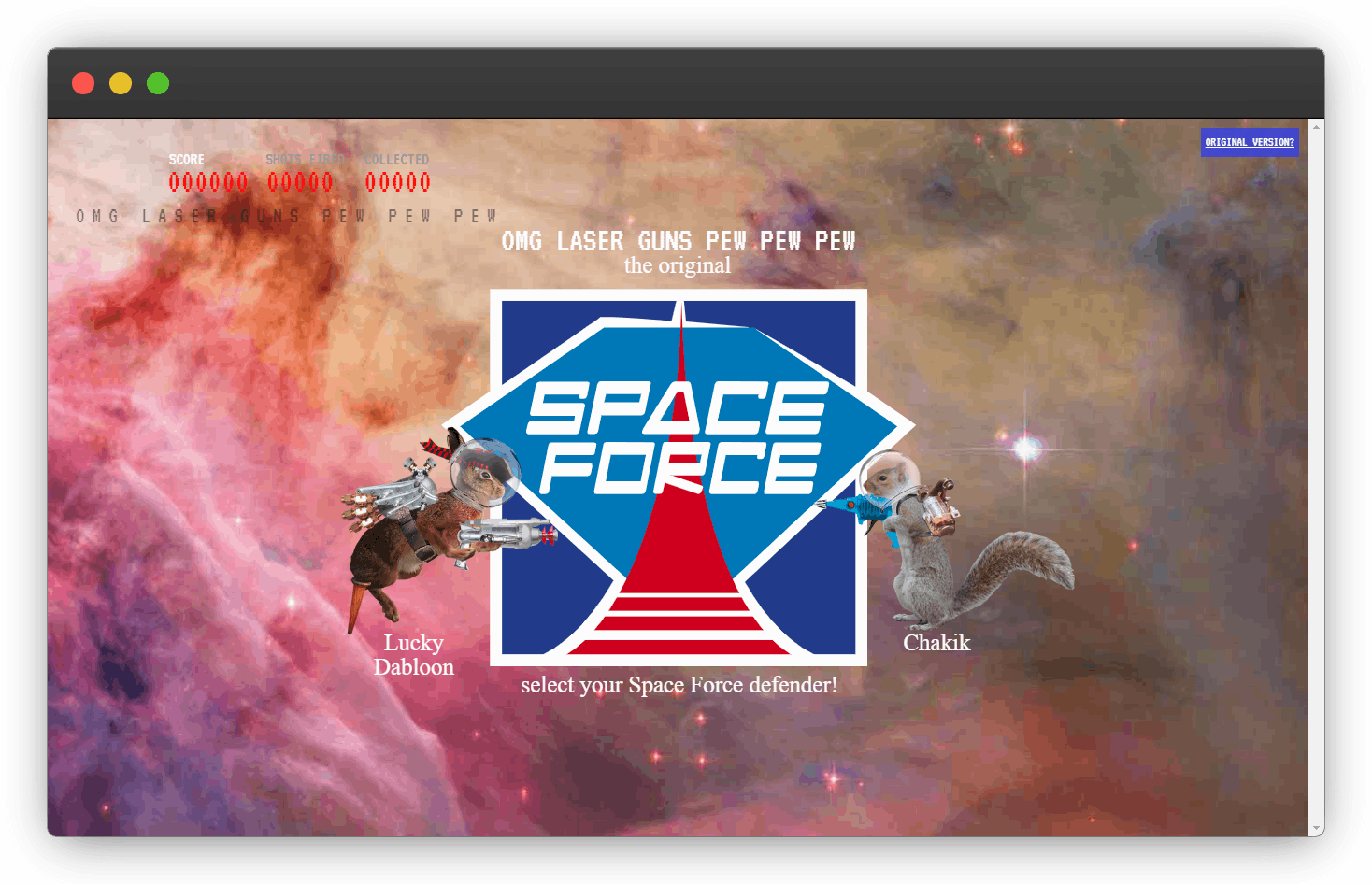 Space force landing page