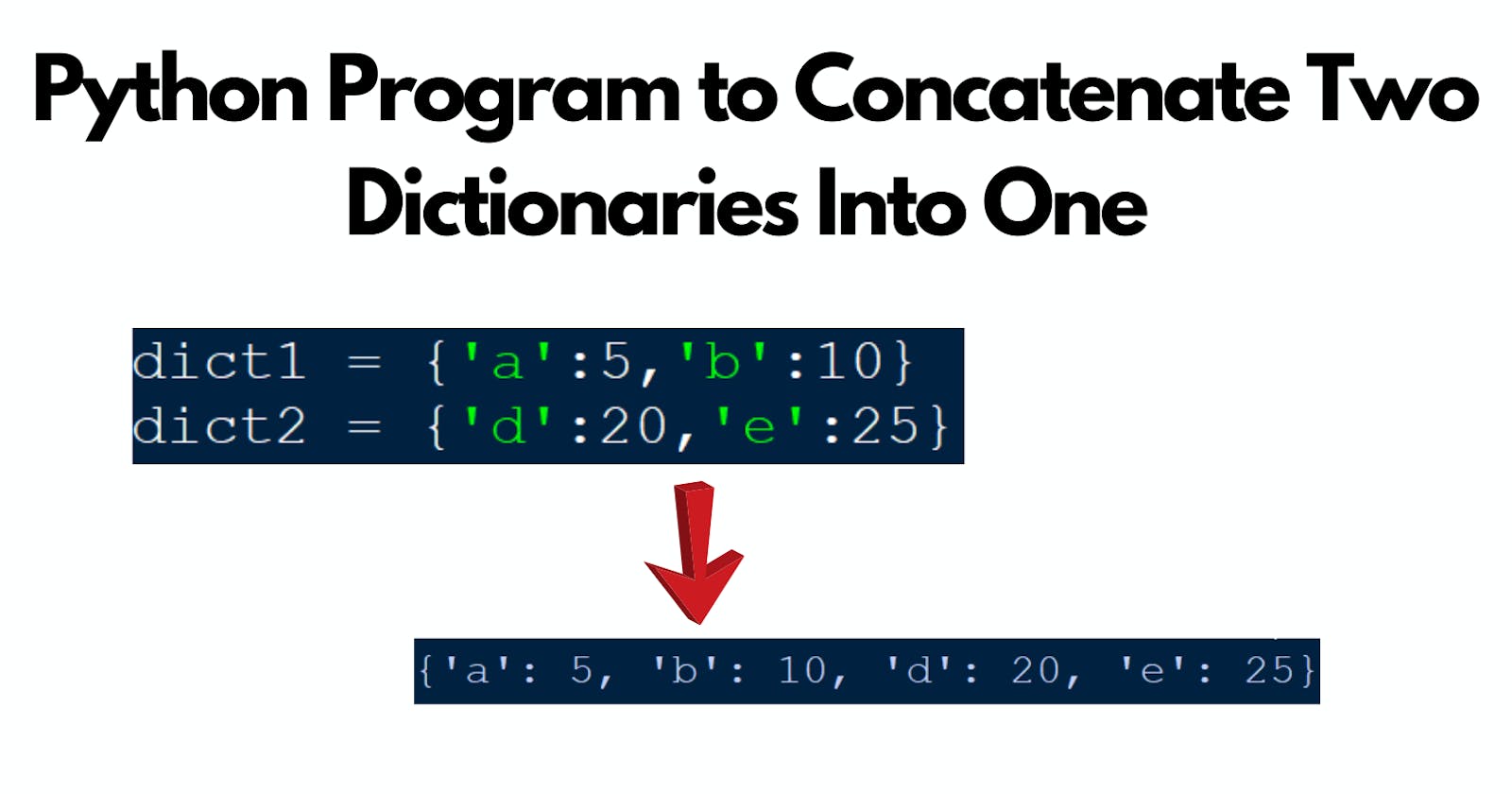 Python Program to Concatenate Two Dictionaries Into One