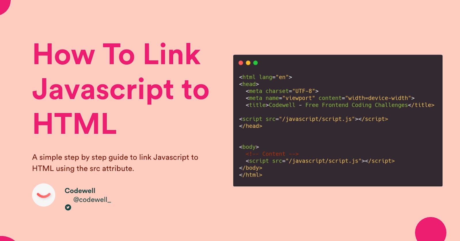 How To Link Javascript to HTML Using the Src Attribute