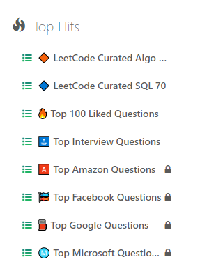 Top questions list
