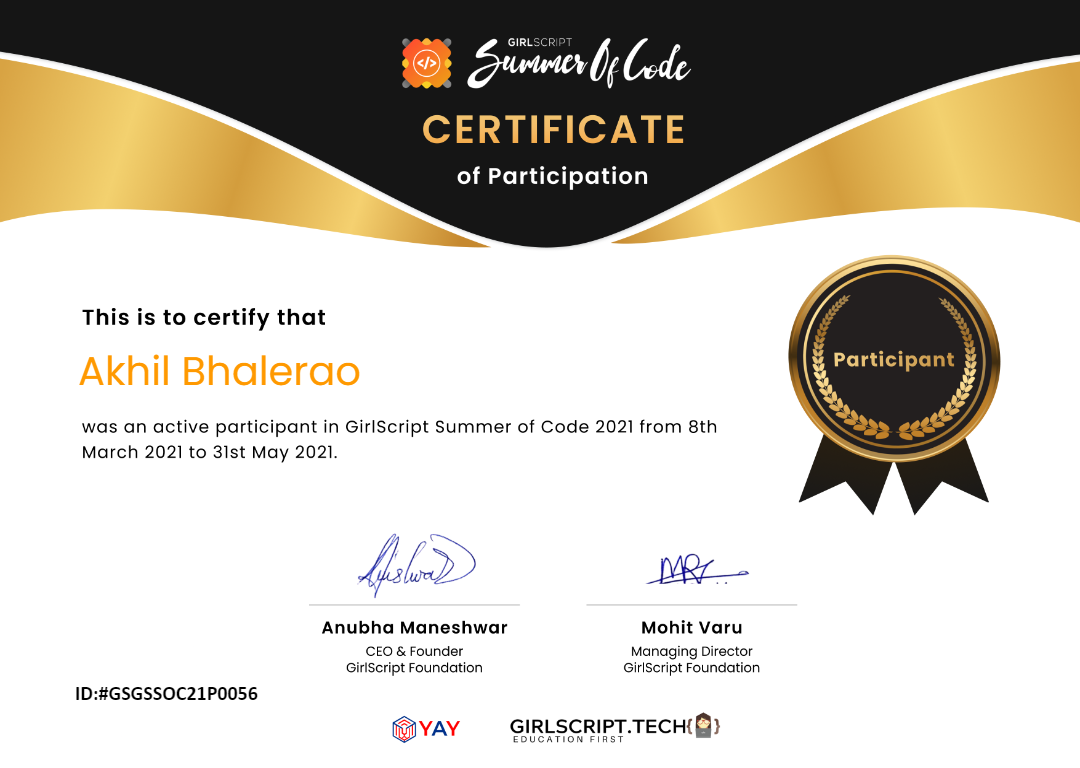 GSSOC - Certificate - Akhil Bhalerao.png
