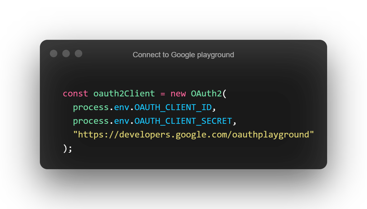 Connect to Google playground