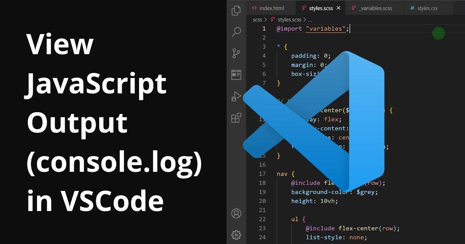 How To View JavaScript (console.log) output in VSCode